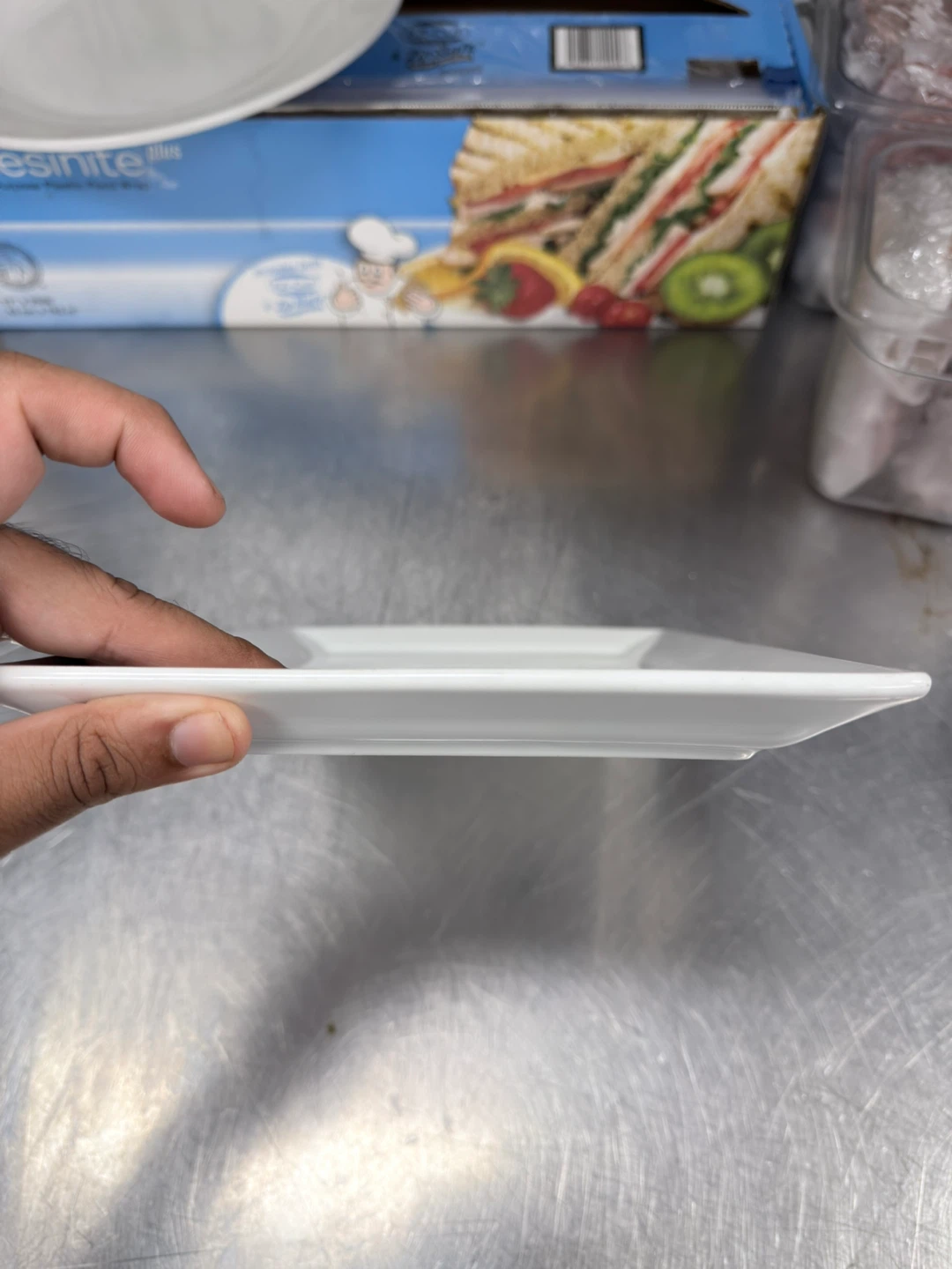 World Tableware White Rectangular Plate SL-26 (60 pc) - photo 5