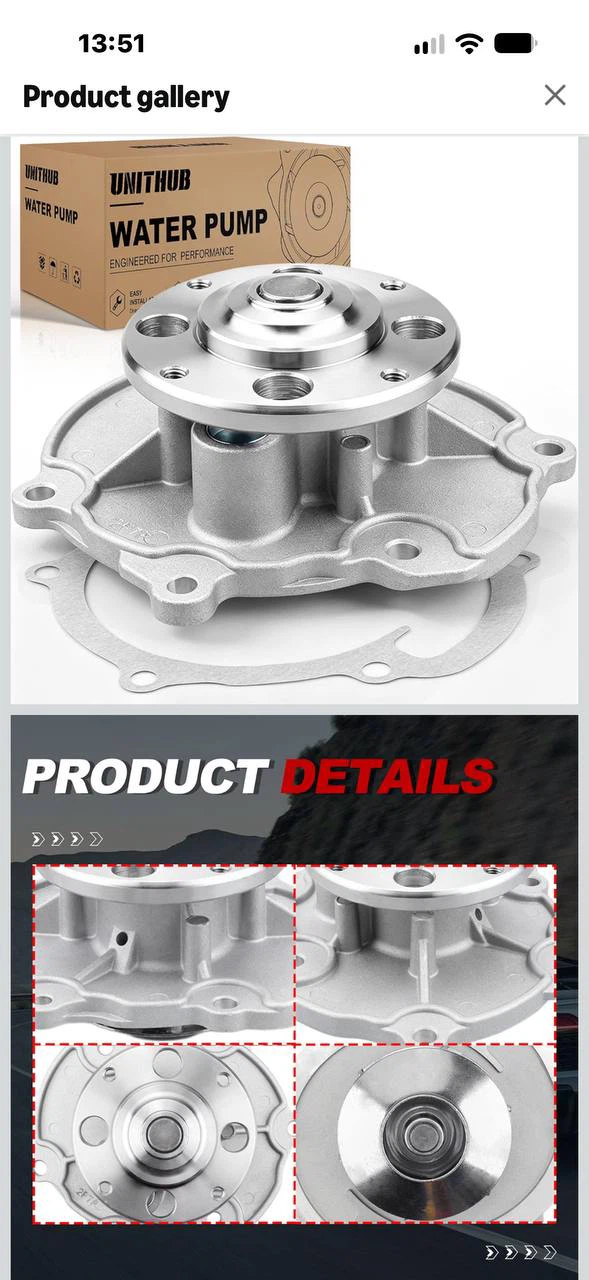 UNITHUB Engine Water Pump for Chevy / GMC / Buick / Cadillac - photo 2