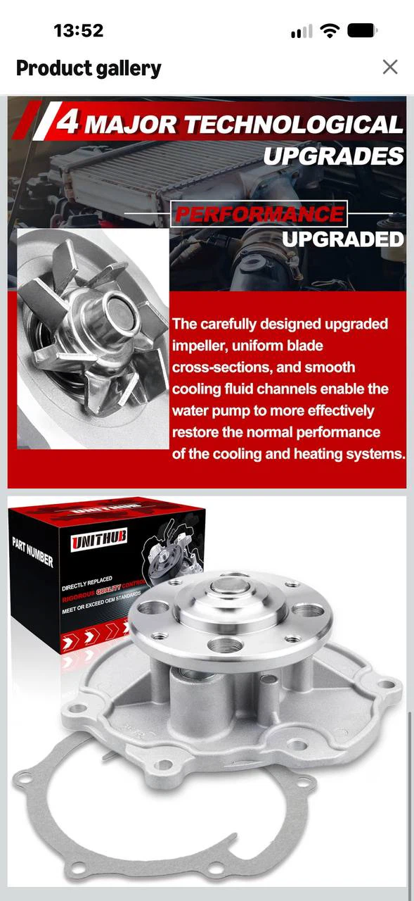 UNITHUB Engine Water Pump for Chevy / GMC / Buick / Cadillac - photo 5