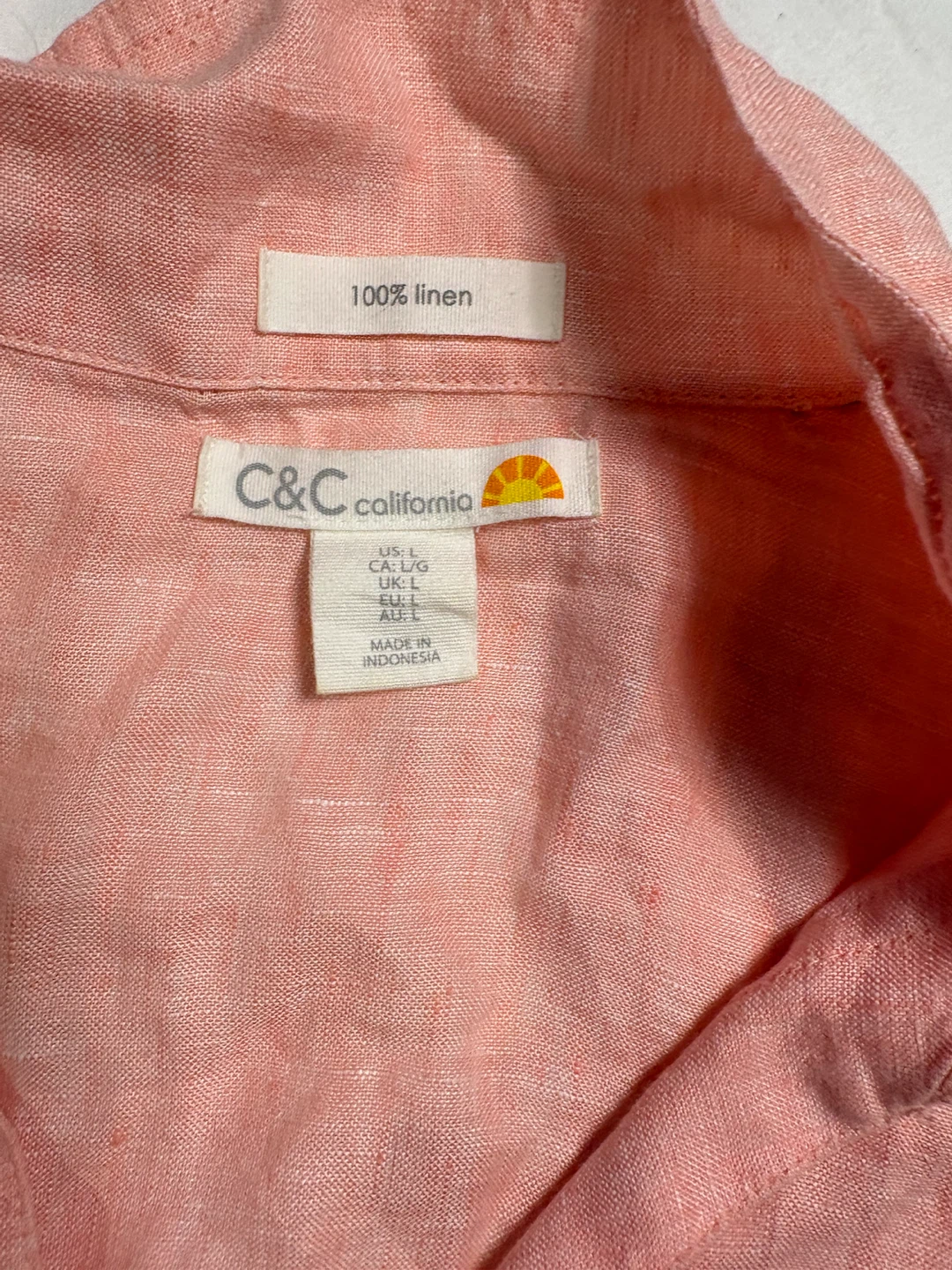 C&C California Pink Linen Top