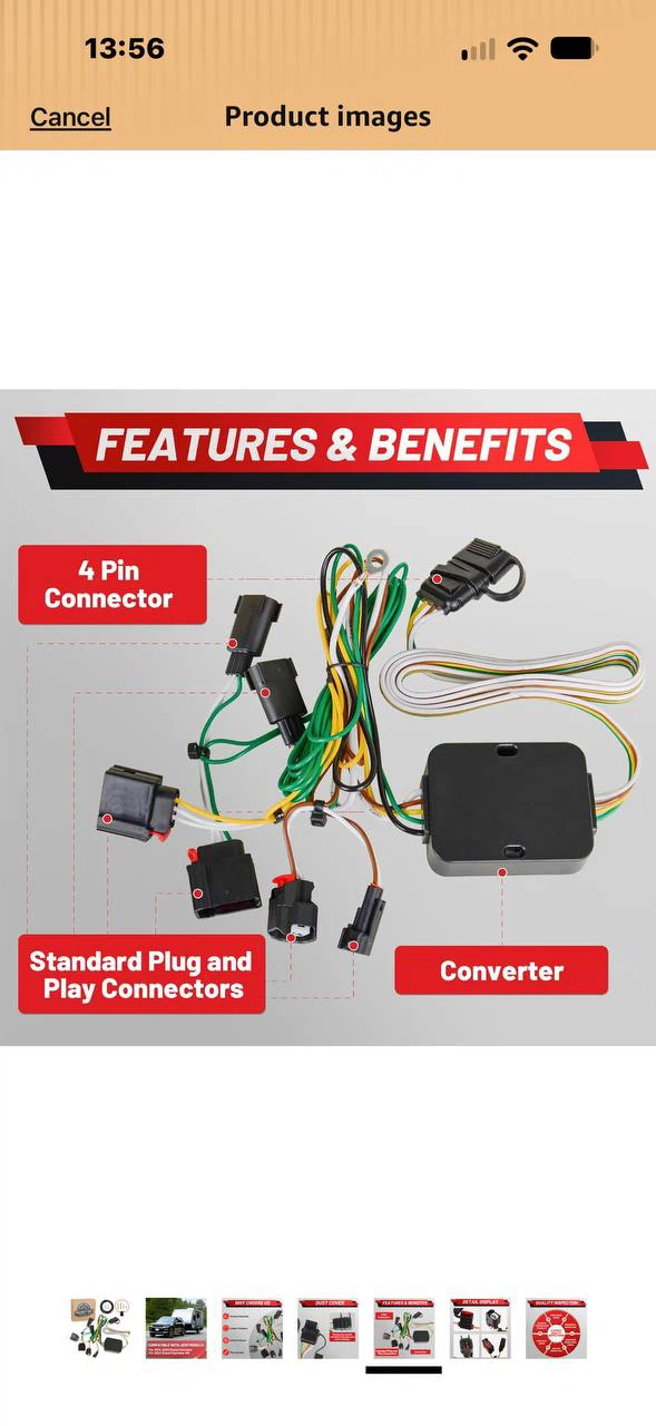 ProRefine 56426 4-Pin Trailer Wiring Harness for Jeep Gr - photo 5