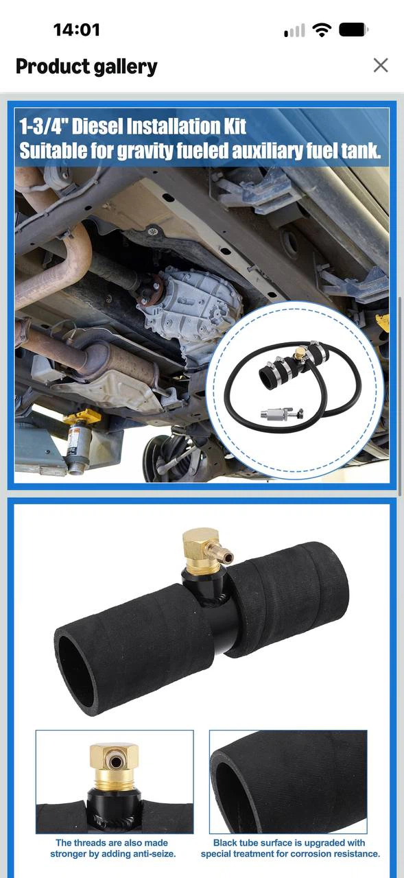 VekAuto 11408 Auxiliary Diesel Fuel Tank Install Kit for Dodge - photo 3