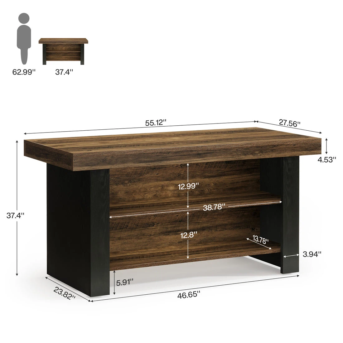 Kitchen Island with Open Shelving - photo 2