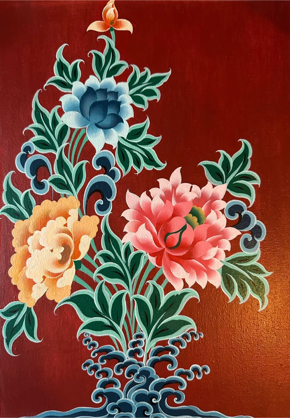 Floral Painting on Canvas