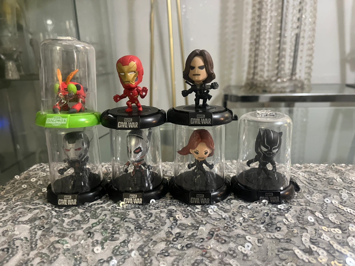 Marvel Civil War and Digimon Figurine Set