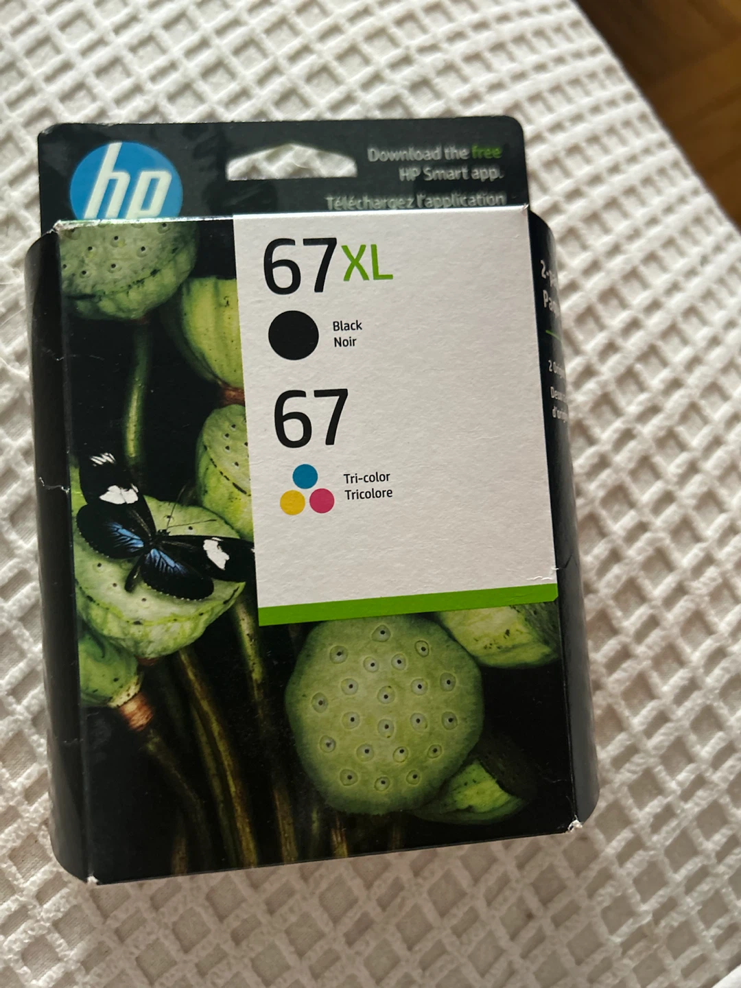 HP 67XL Black and 67 Tri-color Ink Cartridges