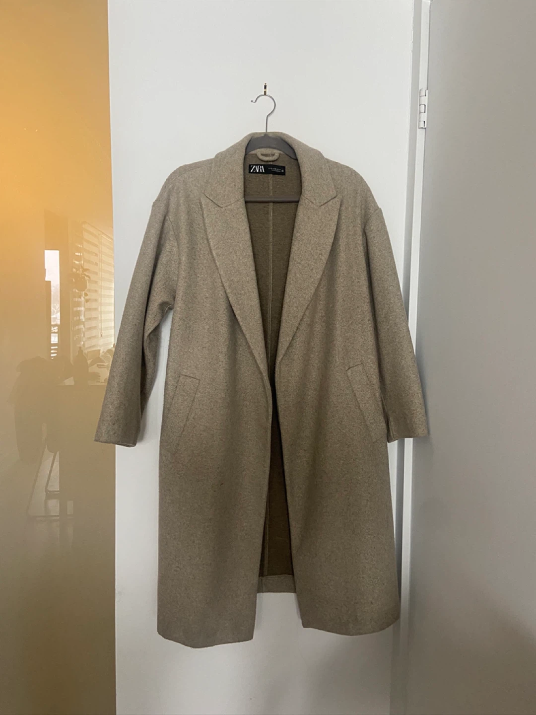 Zara Wool Blend Tie-Waist Coat - photo 2