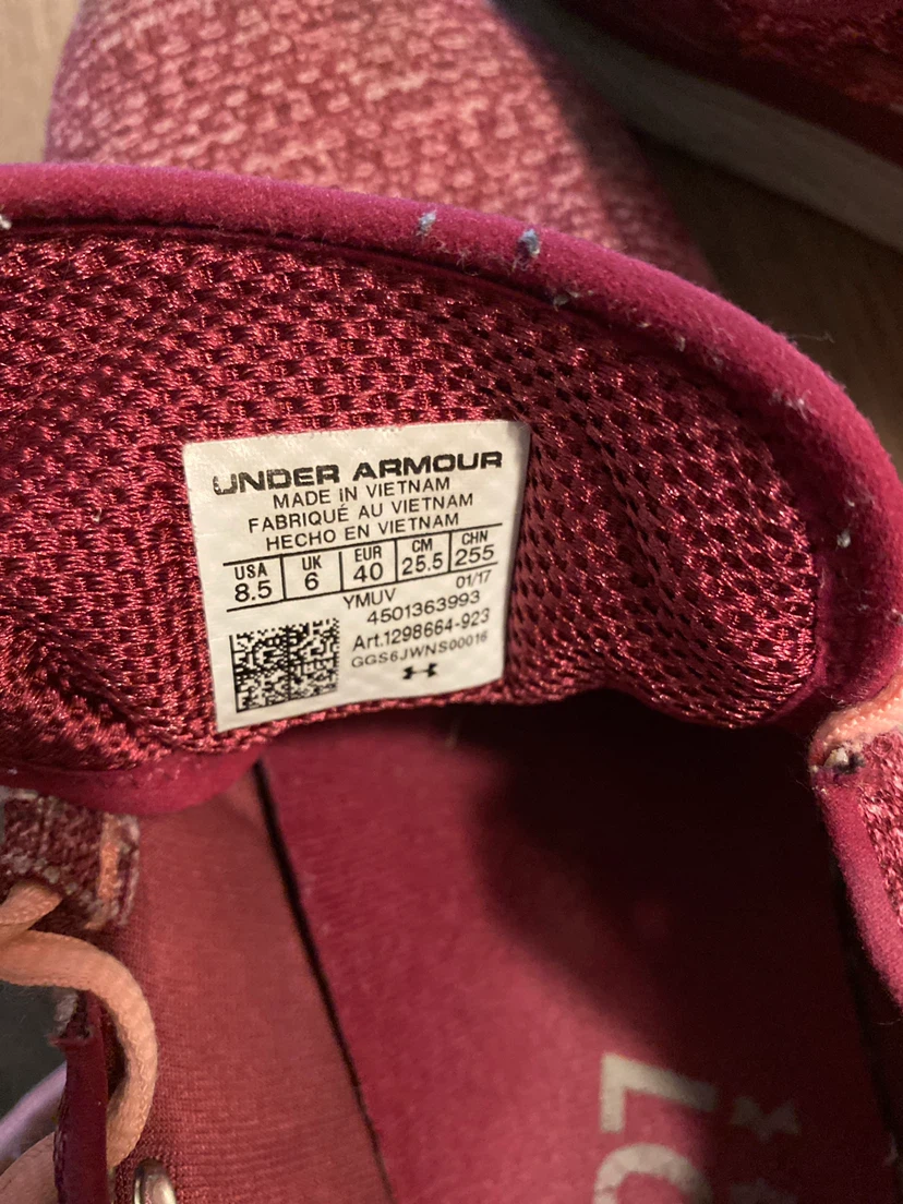 Under Armour Running Shoes Burgundy - photo 3