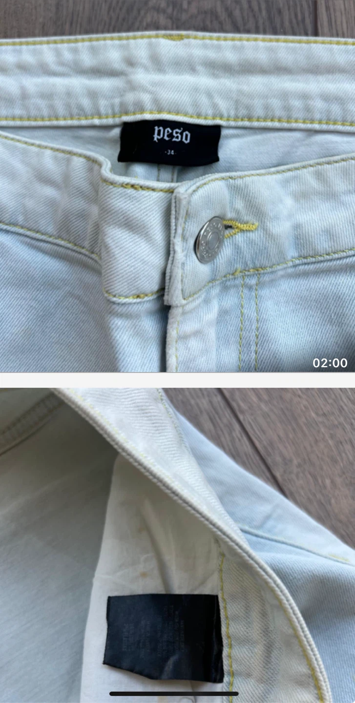 Peso Light Wash Denim Jeans Size 34 - photo 5