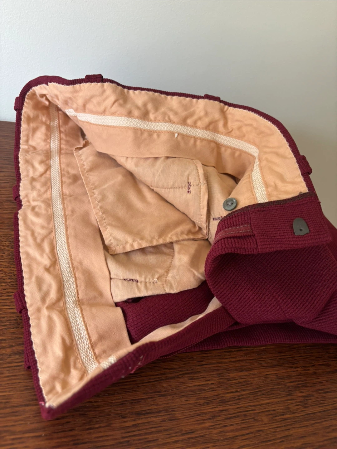 Vintage Woolco Men's Maroon Trousers