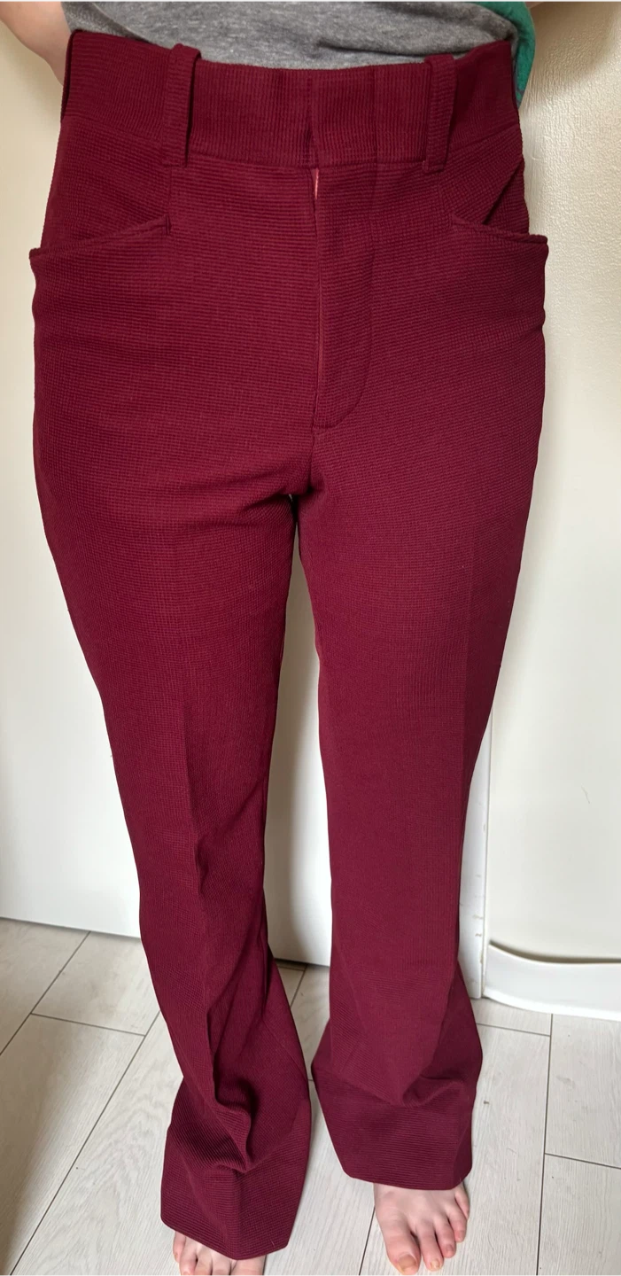 Vintage Woolco Men's Maroon Trousers - photo 3