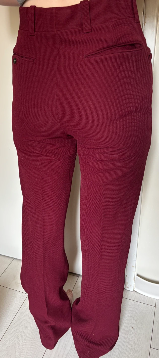Vintage Woolco Men's Maroon Trousers - photo 4