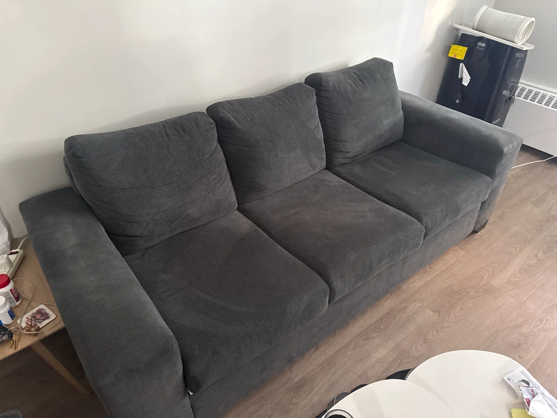 Three-Seater Grey Sofa - photo 2