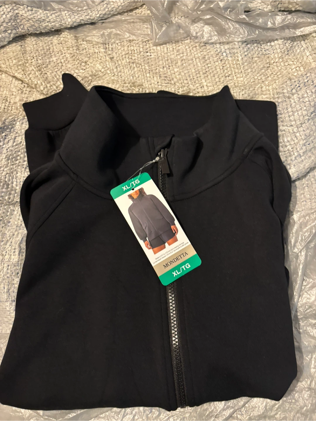 Ladies Mondetta Zip-Up Jacket Black XL