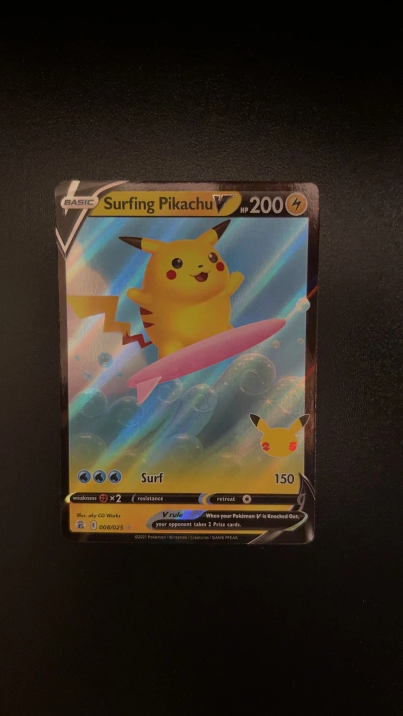Surfing Pikachu V Pokémon Card