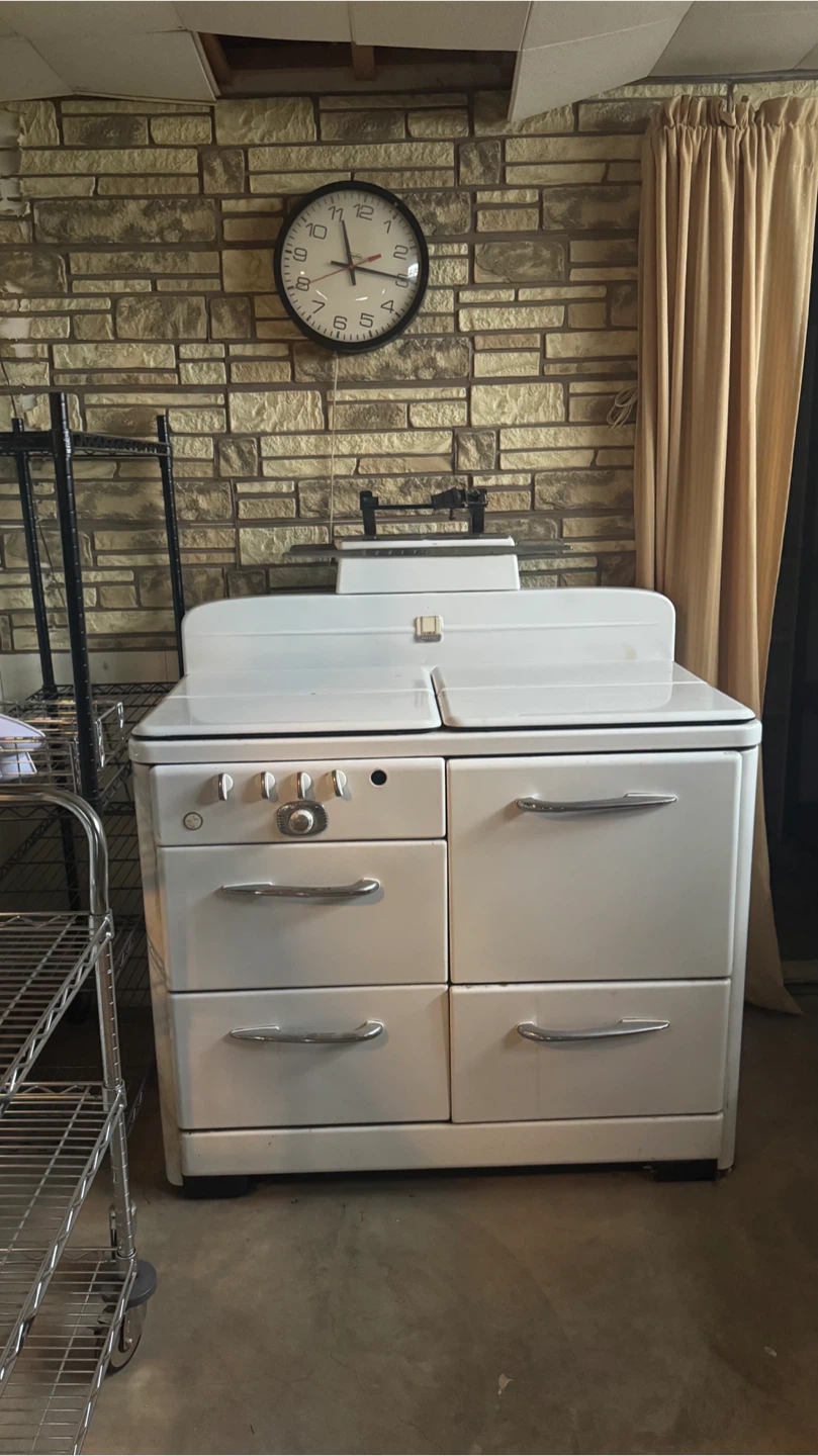 Vintage White Electric Stove