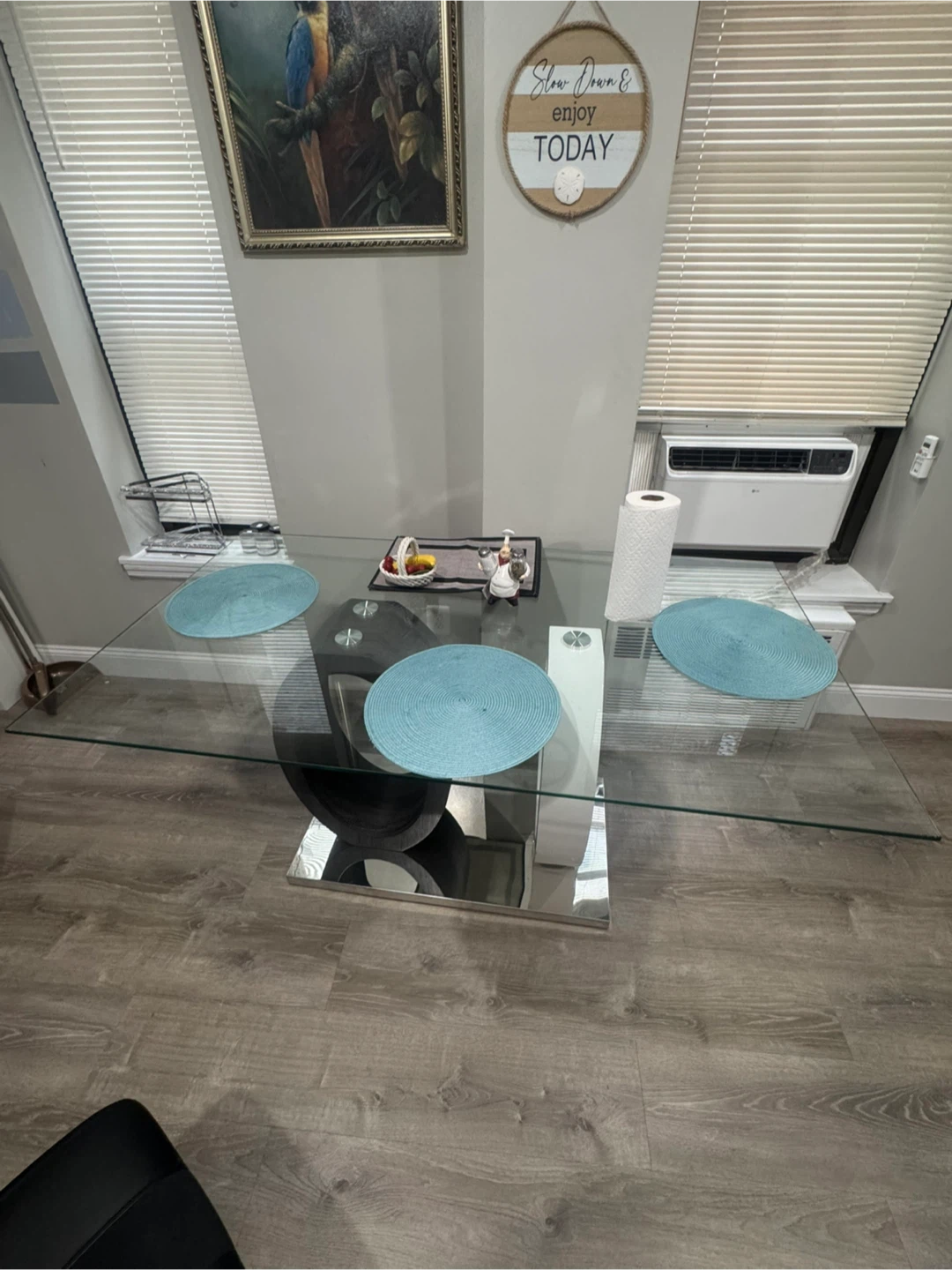 Modern Glass Dining Table with 4 Chairs - photo 4