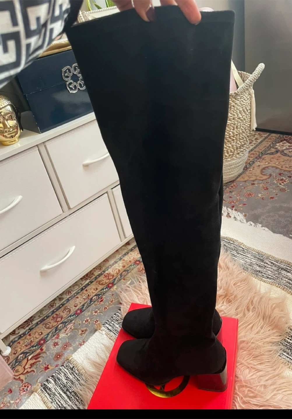 Wish-Bone Collection Black Over-the-Knee Boots