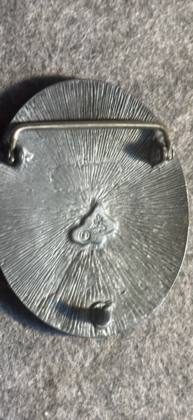 Vintage 1970 western style belt buckle with eagle - photo 2