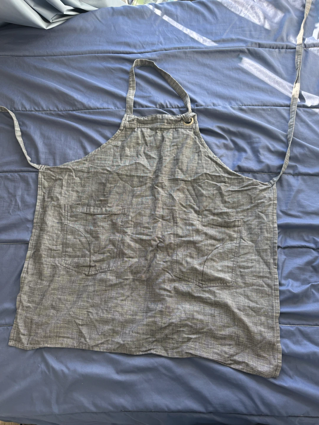 Grey Cotton Cross-Back Apron - photo 2