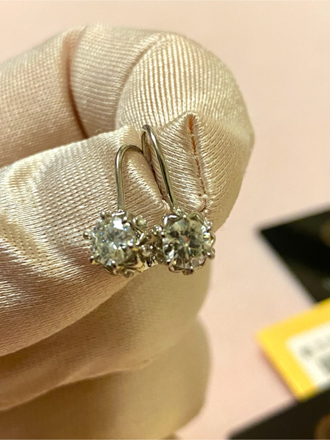 GRA Moissanite Sterling Silver Earrings 0.5ct - photo 5