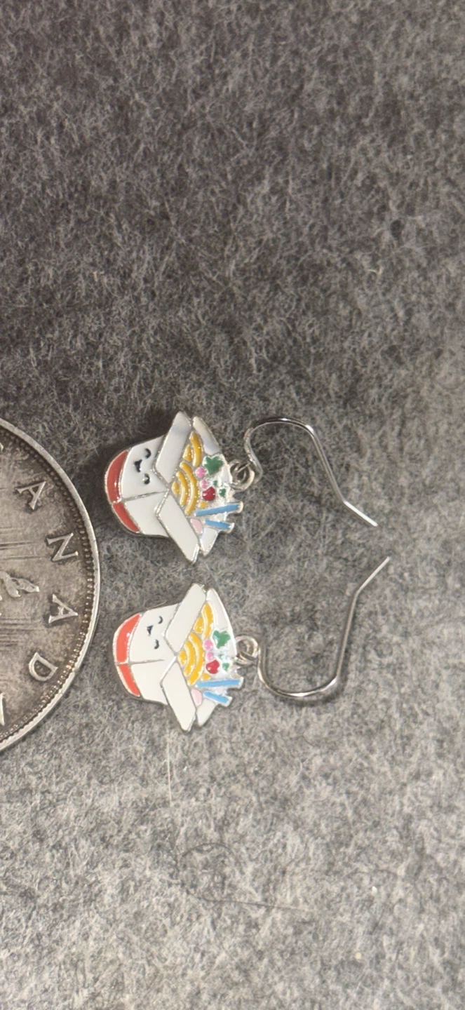Chinese takeaway box earrings