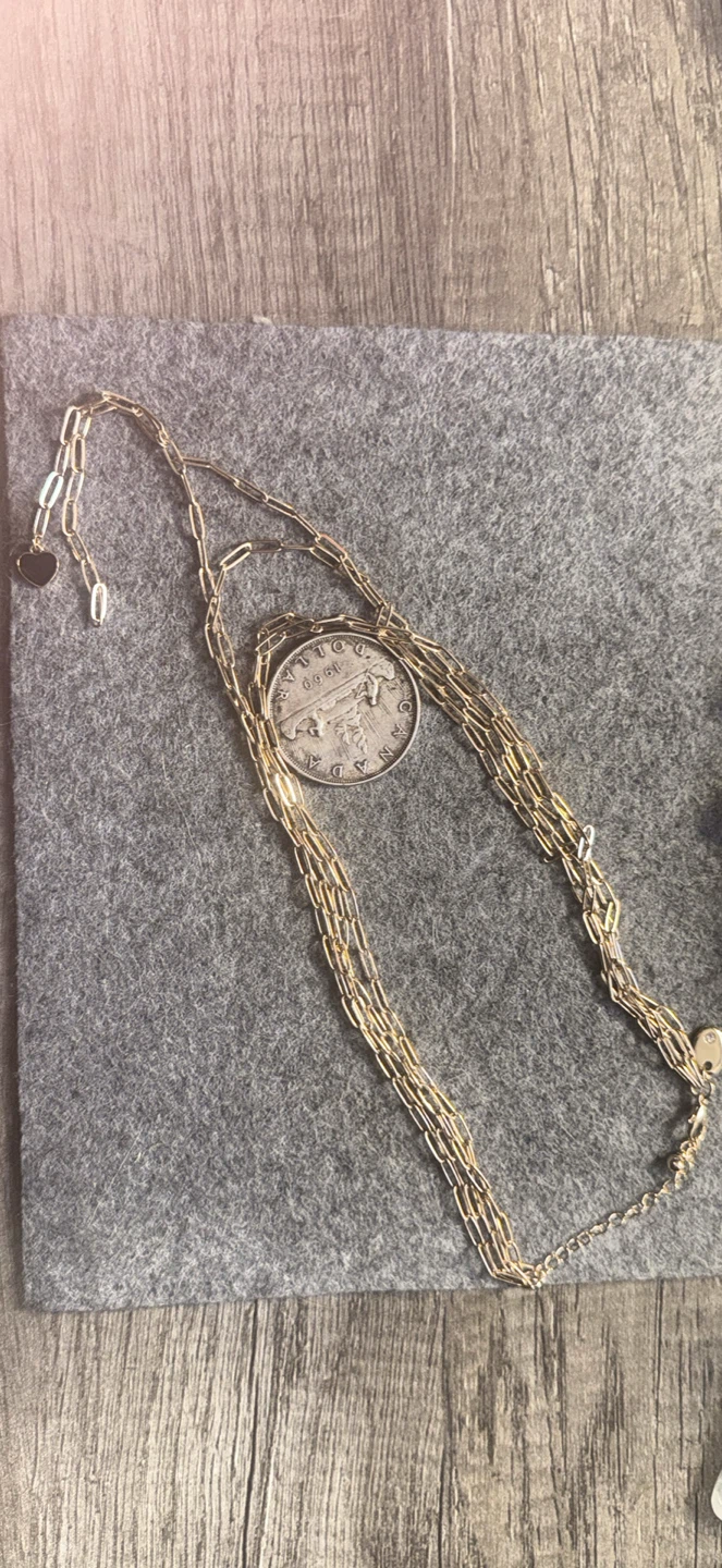 Paper clip chain necklace