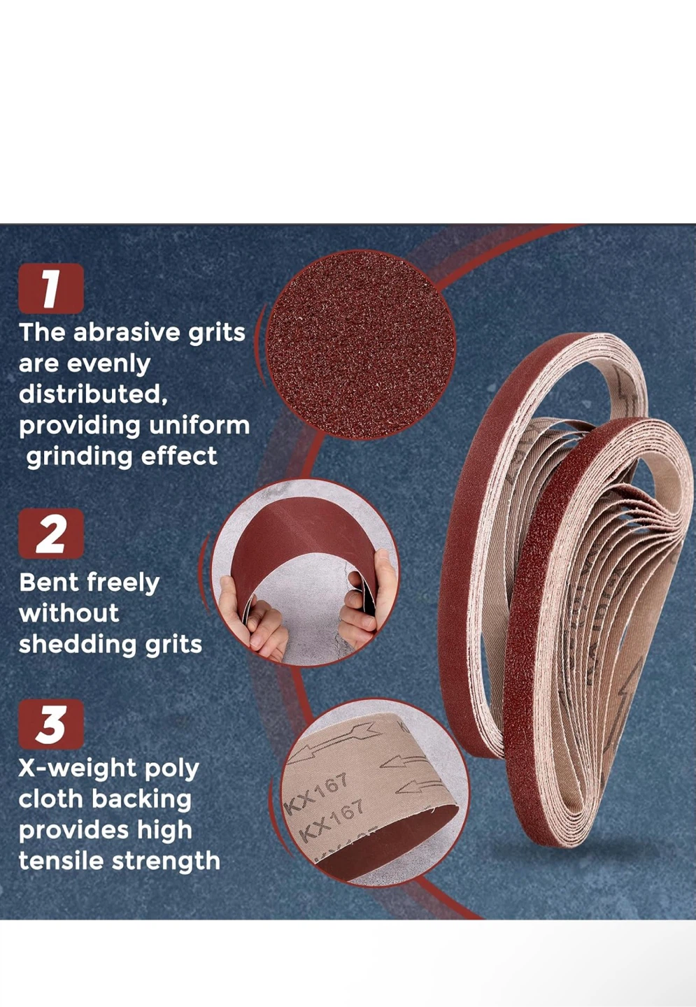 5-Piece Sanding Belt Set