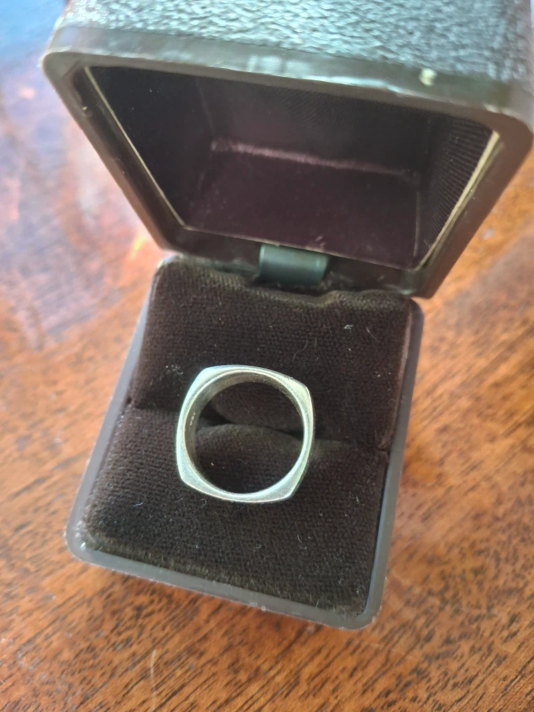 Unique square ring (silver stamped 925) - photo 2