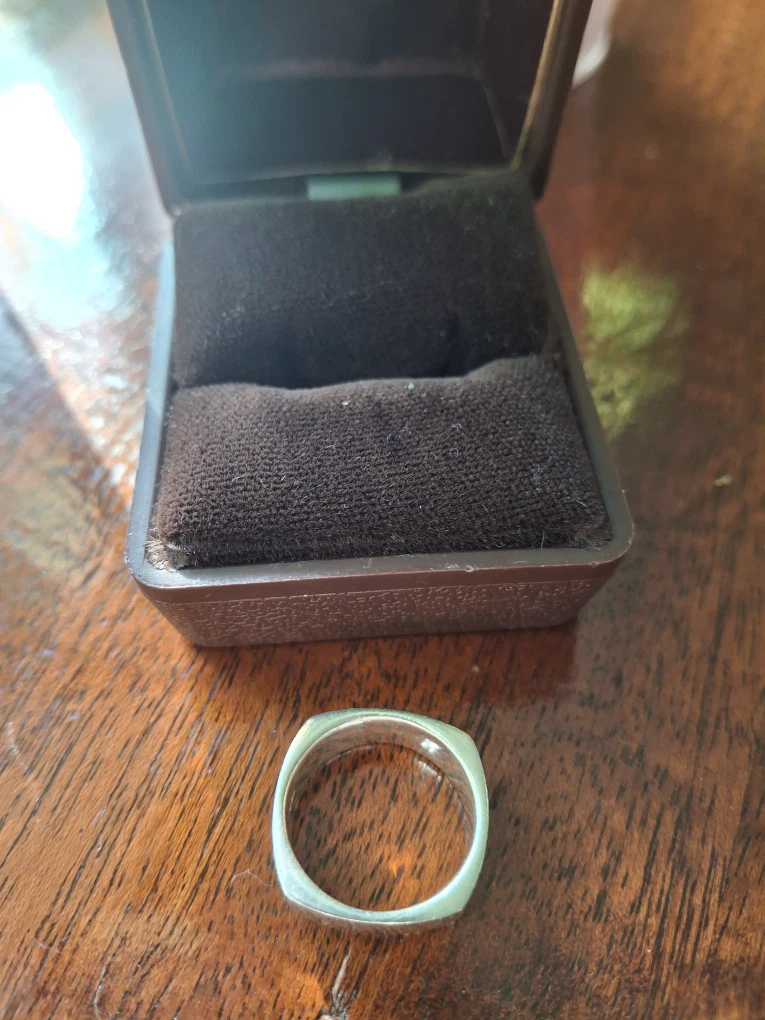Unique square ring (silver stamped 925) - photo 3