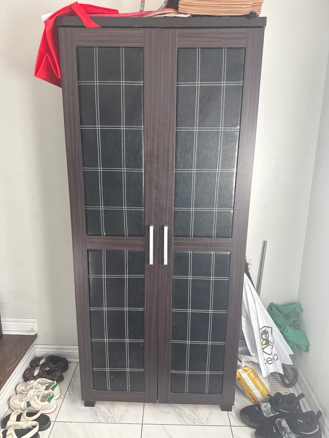 Dark Brown Shoe Cabinet