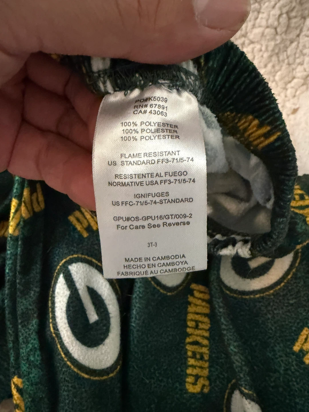 Kids Green Bay Packers Pajama Set - photo 4