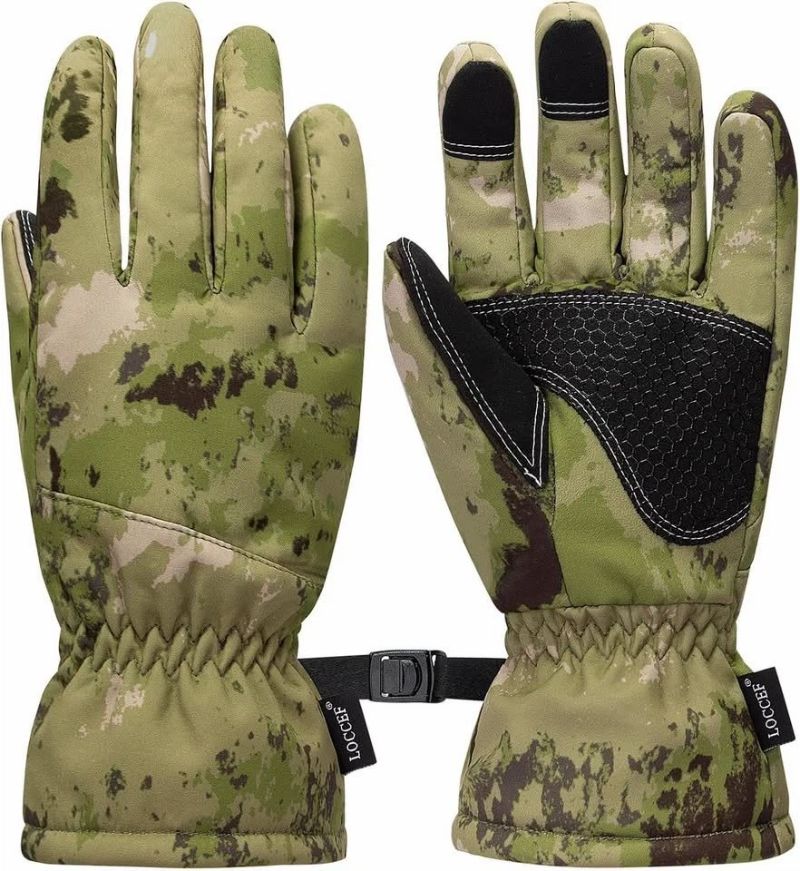 LOCCEF Camo Waterproof Winter Gloves