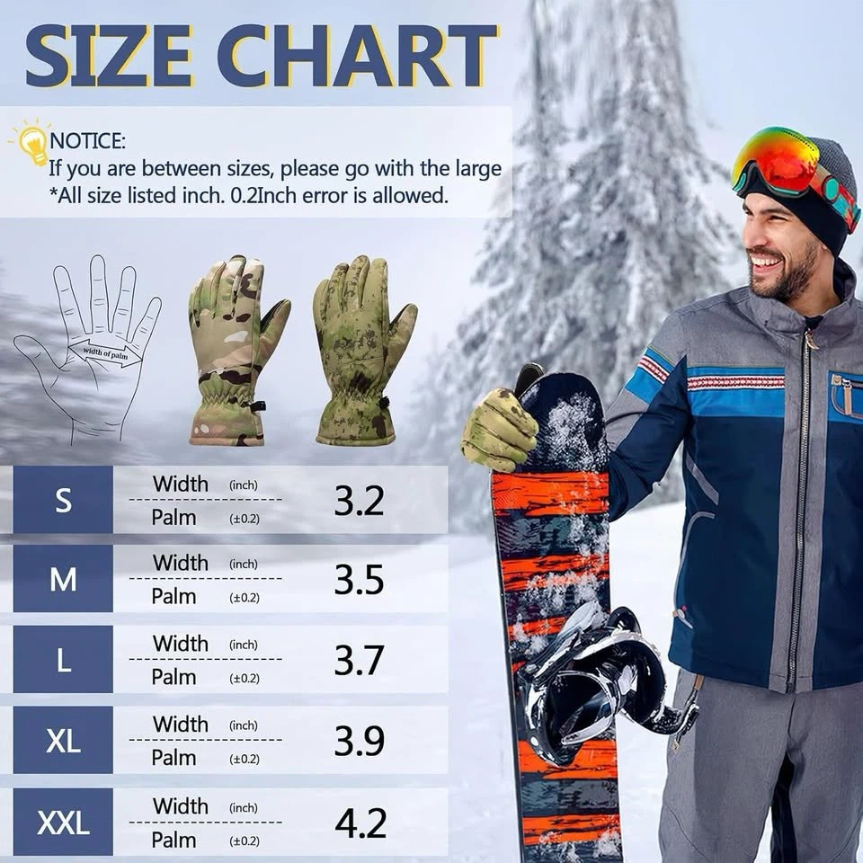 LOCCEF Camo Waterproof Winter Gloves - photo 3