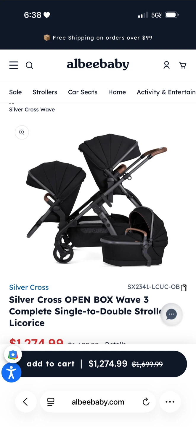 Silver Cross Wave 3 Stroller - Licorice - photo 3
