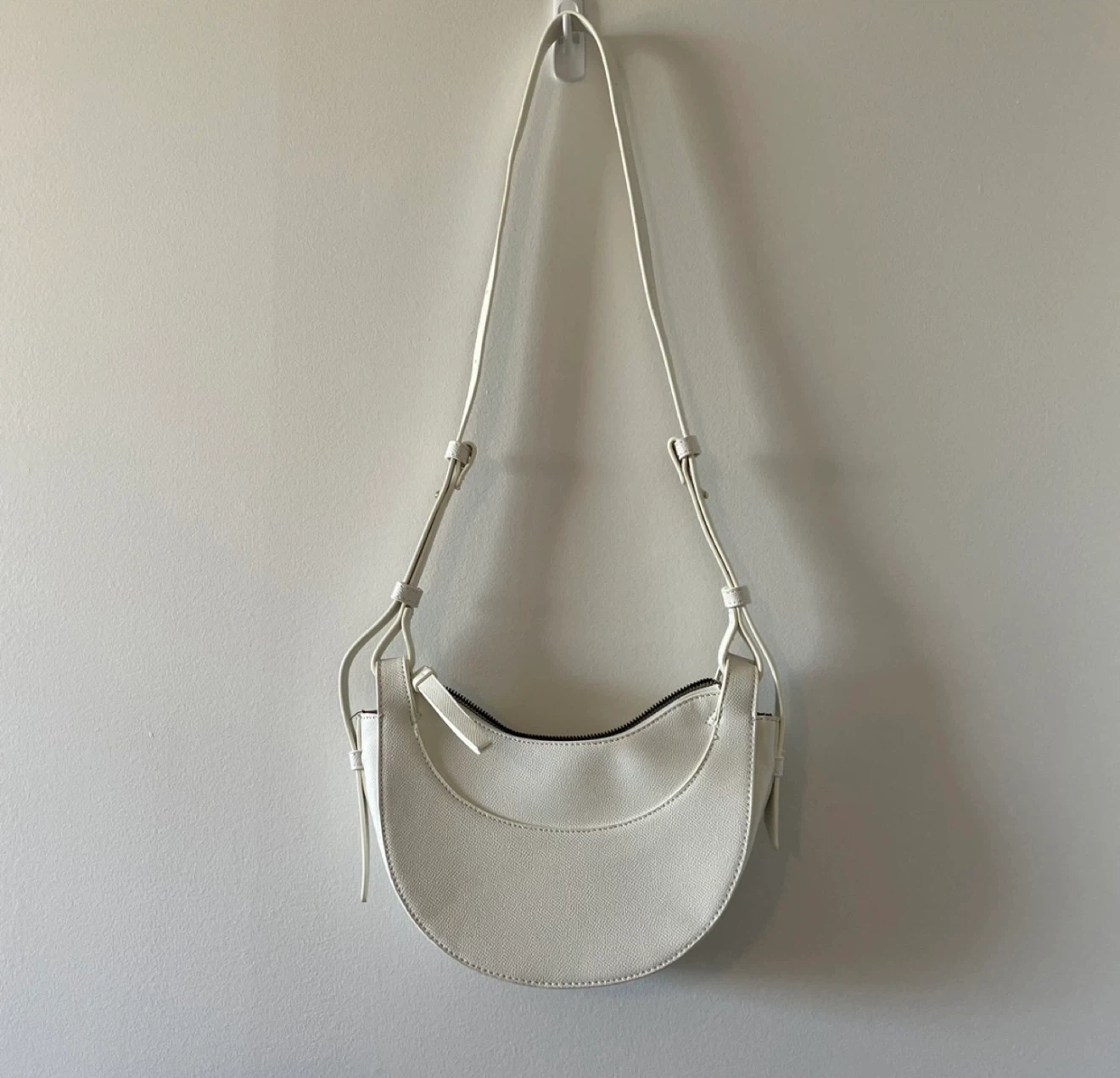 White Crescent Shoulder Bag - photo 3