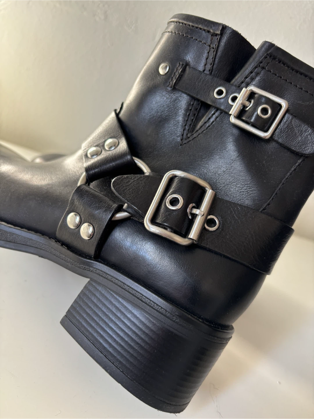 New!  Genuine Leather biker boots - photo 5