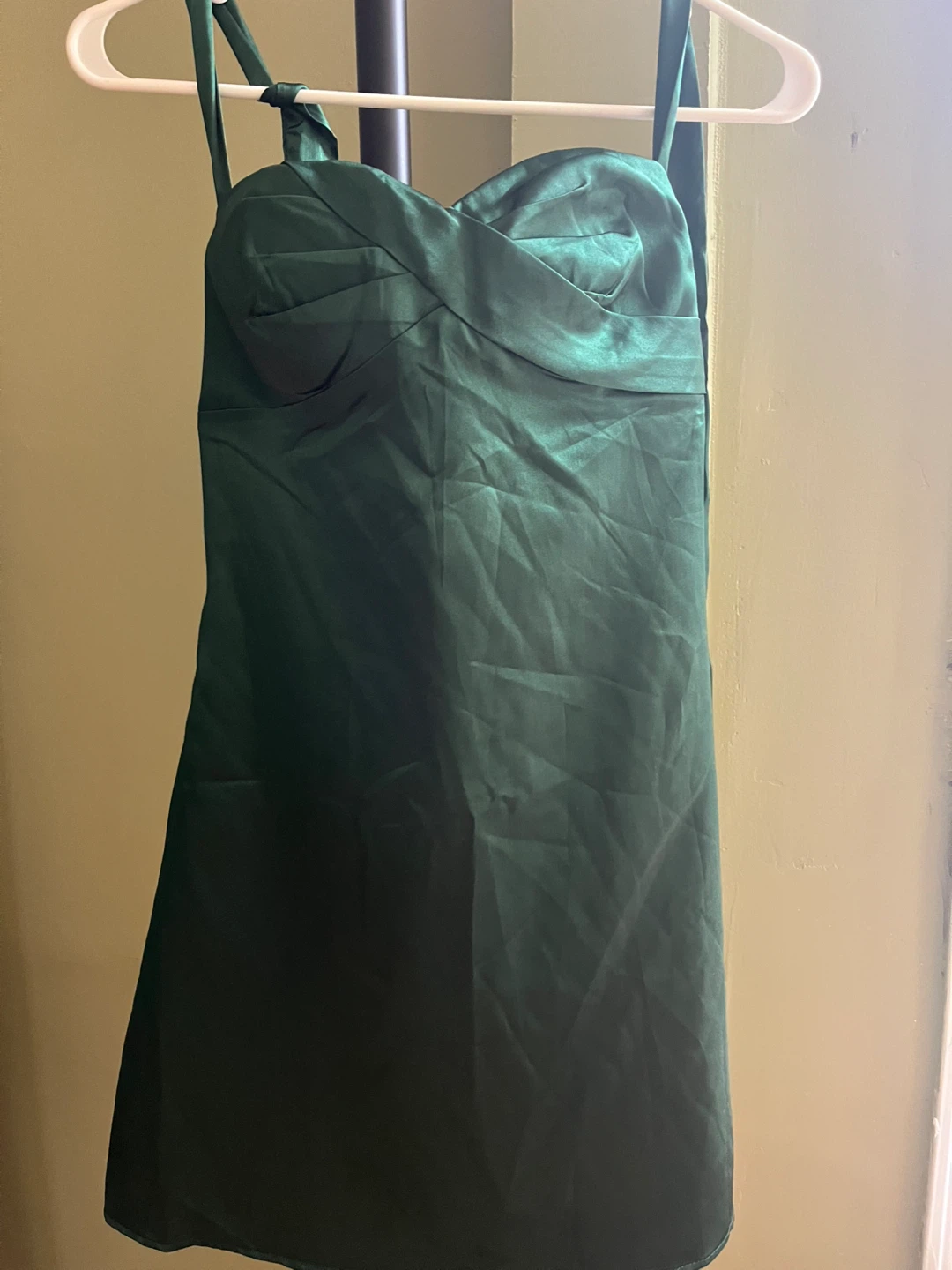 Dark Green Satin Formal Dress