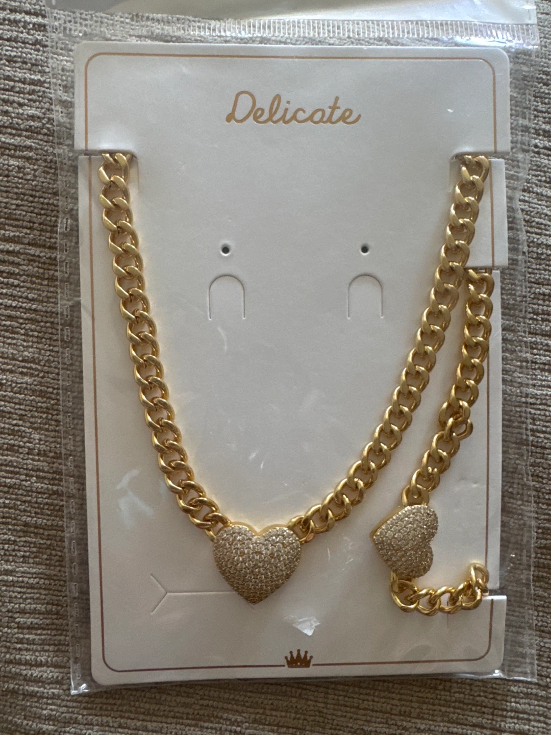 Delicate Gold-Tone Heart Necklace