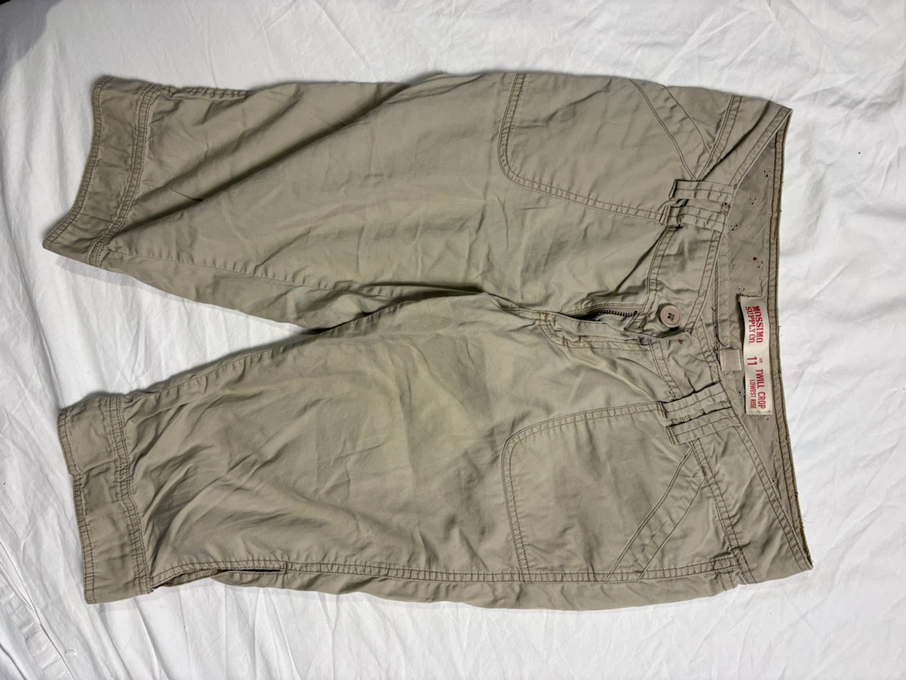 Mossimo Supply Co. Tan Twill Crop Pants - photo 3