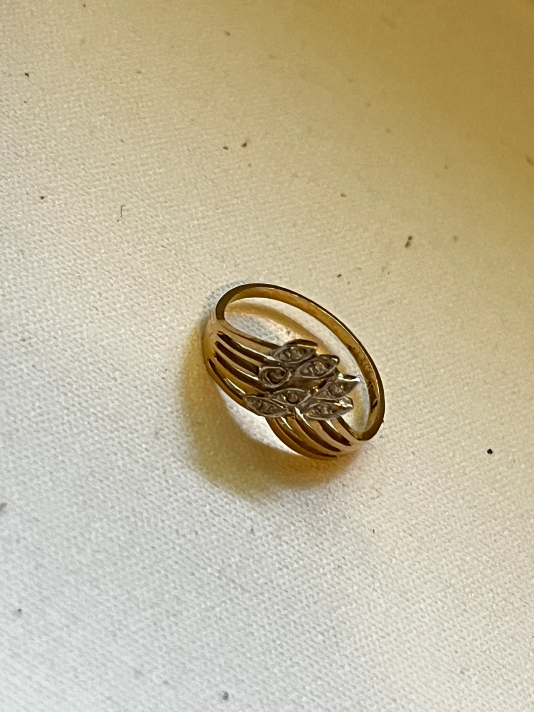10K Gold Ring with Diamond Accents