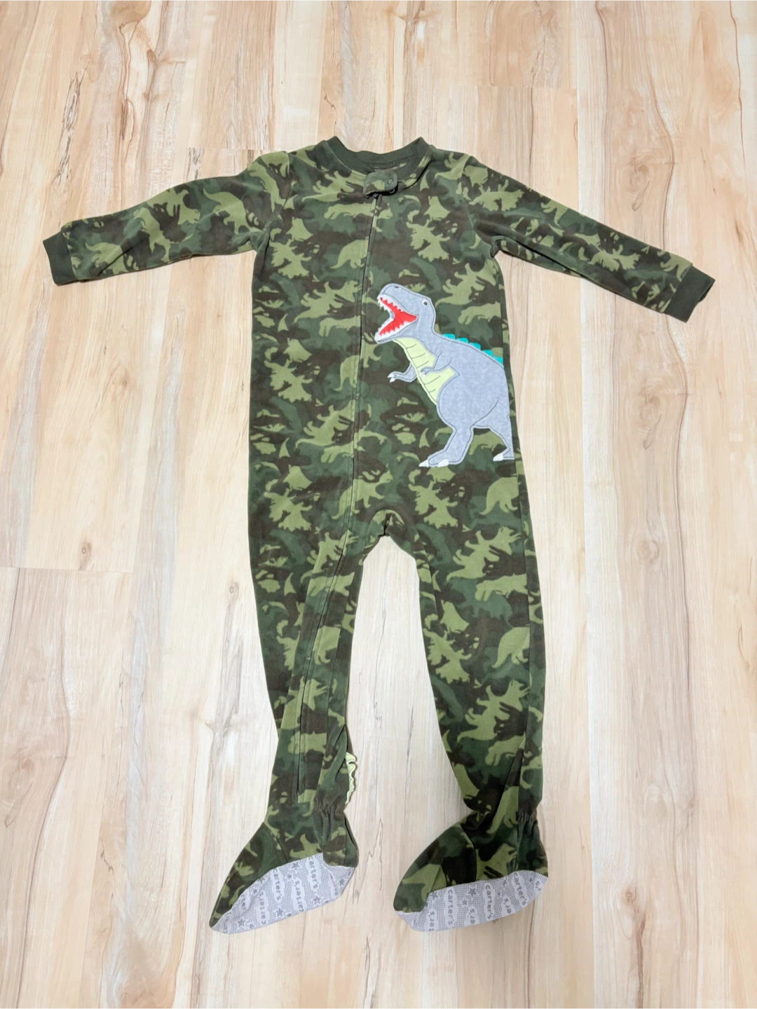 Carter's dinosaur print fleece sleeper size 5T