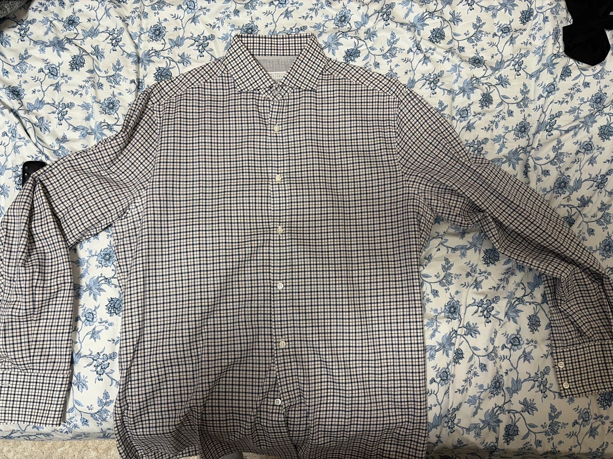 Brunello Cucinelli Men's Checkered Shirt - photo 5