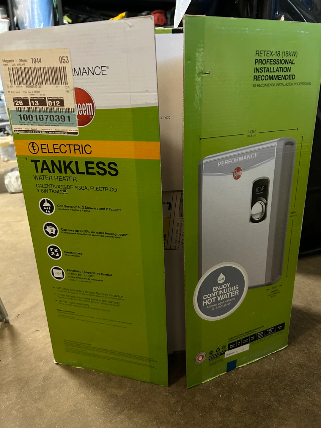 Rheem Performance 18kW Tankless Electric Water Heater - photo 2