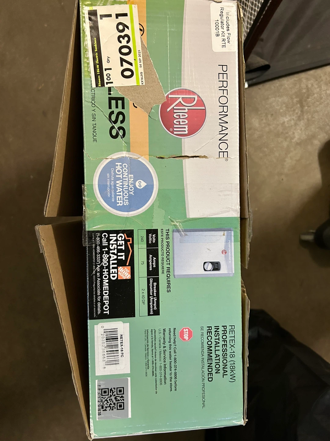 Rheem Performance 18kW Tankless Electric Water Heater - photo 4