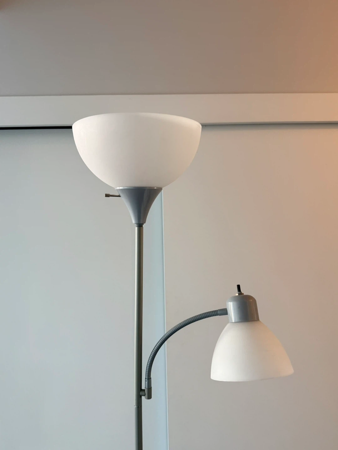 Silver Floor Lamp with Reading Light - photo 2