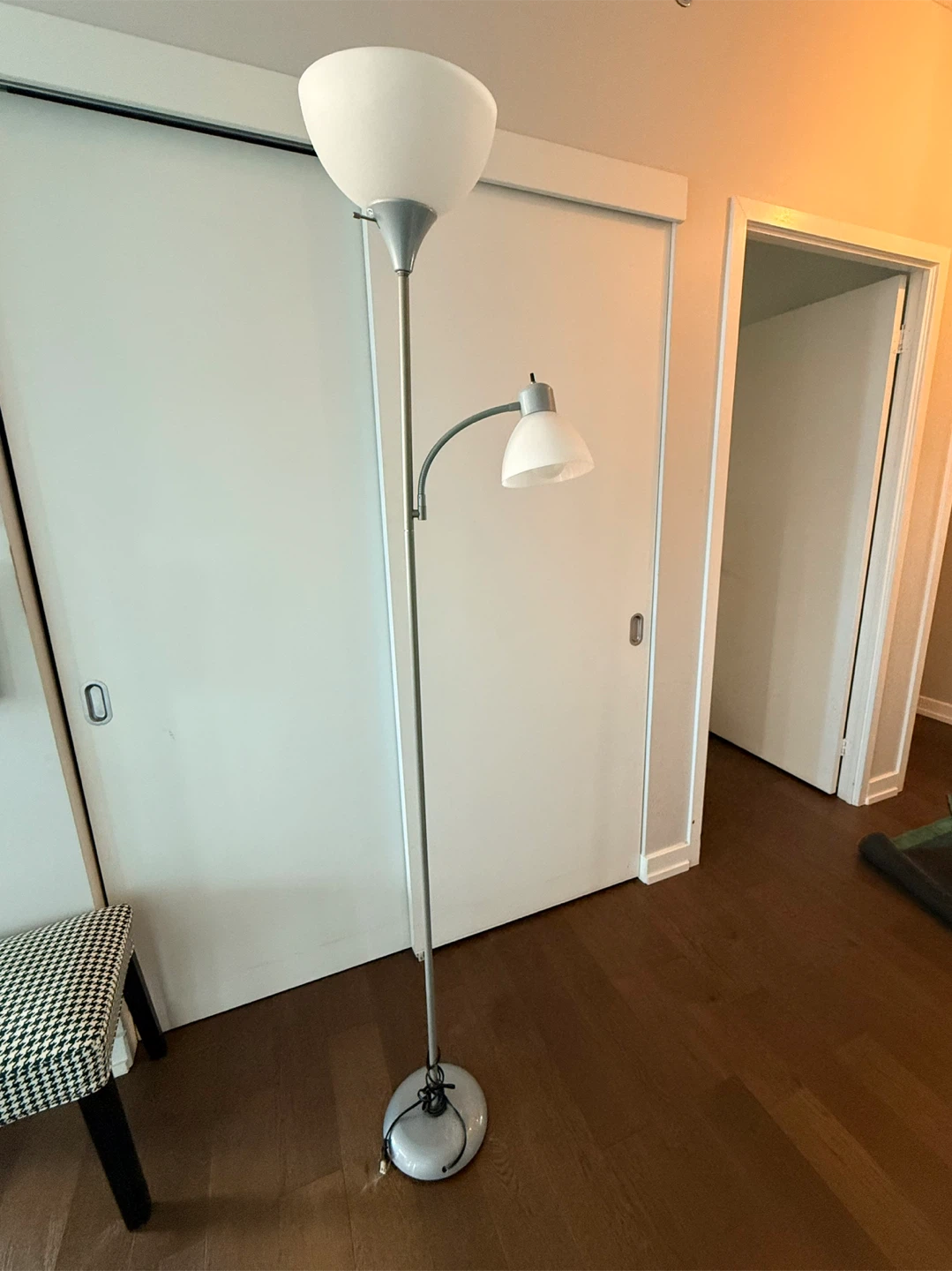 Silver Floor Lamp with Reading Light - photo 3