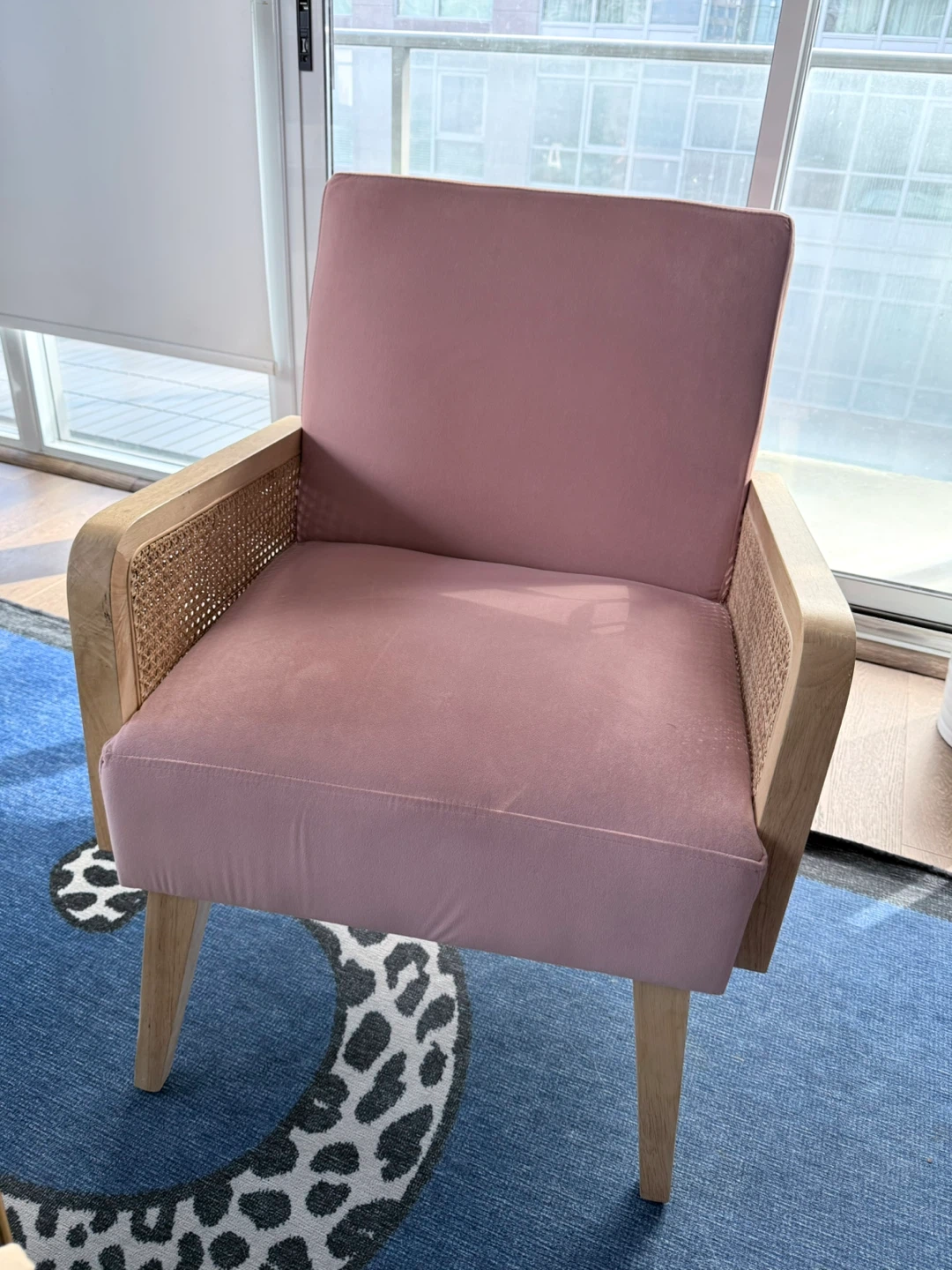Pink Rattan Accent Chair - photo 3