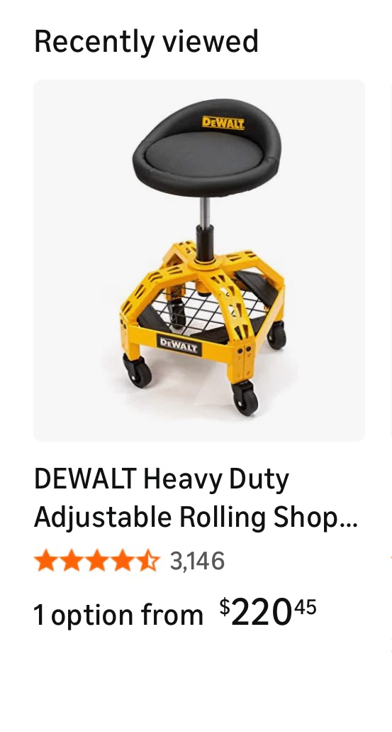 DEWALT Heavy Duty Adjustable Rolling Shop Stool - photo 3