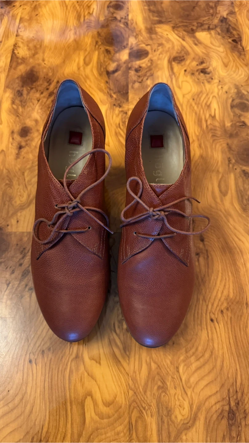 Högl Softline Brown Leather Lace-Up Oxford Heels - photo 2